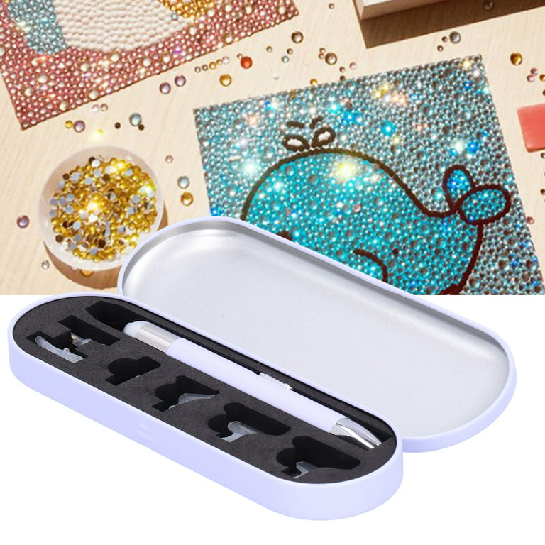 1pc LED Lighted Diamond Painting Pen With Magnifying Glass, Diamond  Painting Luminous Point Drill Pen, Diamond Painting Accessories Tool  (Battery Not