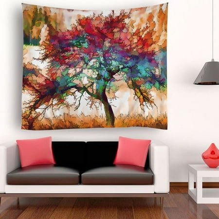 Tapestry Wall Hanging Tree Flowers Tapestries Wall Decorative Tapestry For Bedroom Living Room Dorm 51 2 X59 1