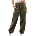 thumbnail image 1 of Pantalon de Jogging Sportif pour Femmes, Bas Resserré, Poches, Taille Haute, 1 of 2