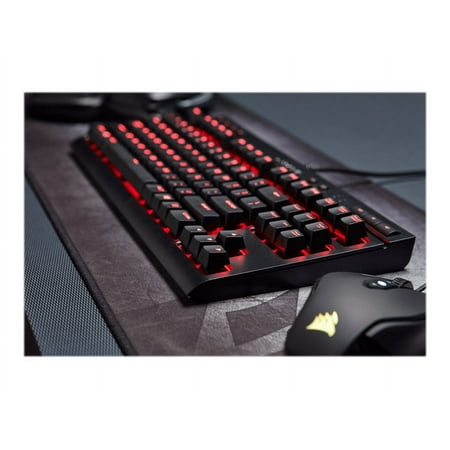 CORSAIR - K63 TKL Wired Mechanical Cherry MX Red Linear Switch Gaming Keyboard with 100% Anti-Ghosting & Full Key Rollover - Black
