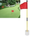 thumbnail image 4 of Pin Flag Hole Cup Set, Waterproof Aging Resistant Sloped Bottom  Putting Green Flag Hole Cup  For Training White Red Grid,Red, 4 of 8