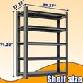 thumbnail image 6 of COOKCOK 5-Tier Garage Shelving, Adjustable Metal Storage Shelf, 2000LBS Heavy Duty Storage Shelves, Ideal for Garage, Warehouse, or Home Organization, 39.4" x 17.7" x 71.2", Black, 6 of 7