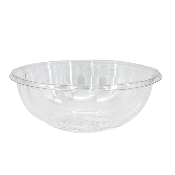 Compostable 24 oz Clear Round Salad Bowls
