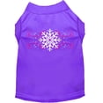 thumbnail image 3 of Christmas Screenprinted Dog Shirt, "Pink Snowflake Swirls", 3 of 8