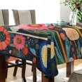 thumbnail image 4 of Yayeee Tablecloths for Rectangular Tables 54 x 54 inch Party Table Cover, Large Colorful Flowers, 4 of 6