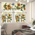 thumbnail image 3 of Sunflower Hummingbird Kitchen Curtains and Valances Removable and Washable 3 Piece Kitchen Curtain 24 Inch Length Rod Pocket Rv Curtains for Coffee Living Room (54"x18"+27.5"x24"x2), 3 of 5