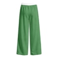 thumbnail image 4 of SONXAHE Big Girls Drawstring Pants Striped Loose Fit Casual Wide Leg Sports Sweatpants for Kids,Green, 4 of 5