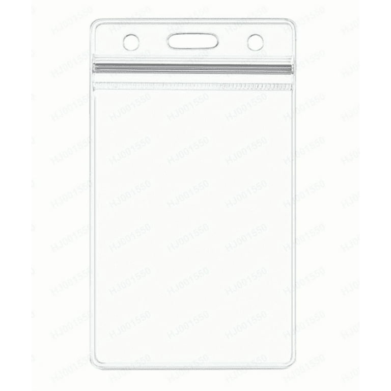 clear plastic sleeves for id cards Vertical Badge Holders, 10 Pack, Work Card Sleeve, Name Tag Holder Cover with Waterproof Resealable Zip Type Nurses, Women, Medical Assistant, Fits Credit Size These clear card sleeves are perfect for protecting your homemade cards SAFIGLE 5 Pack Hard Plastic