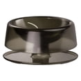 thumbnail image 1 of Comedero para mascotas de 420 ml de capacidad, apto para uso alimentario, ángulos ajustables, protección cervical, decoración inglesa, cuenco para perros, esmaltado en color negro., 1 of 12