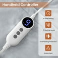 thumbnail image 3 of JUSTLET Electric Heated Blanket, Double-sided flannel electric blanket, 62" x 84", Light Grey, 3 of 7