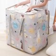 thumbnail image 4 of Storage Clothes Bags Large Comforter Storage Large Blanket Organizer Foldable Storage Box with Heavy Duty and Zipper for Blanket Comforter Quilt Clothes Living Room Sheet, 75L, C-Orange, 4 of 7