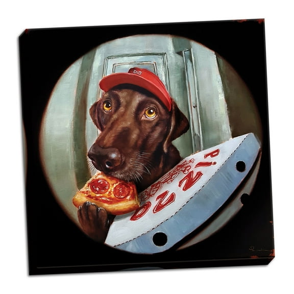 Gango Home Decor Vertical Pupperoni by Lucia Heffernan (Ready to Hang); One 12x12in Hand-Stretched Canvas