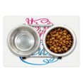 thumbnail image 1 of Gender Reveal Pet Mat for Food and Water, Classical Hand Drawn Style It's a Girl Boy Lettering Baby Message, Non-Slip Rubber Mat for Dogs and Cats, 18" X 12", by Ambesonne, 1 of 2