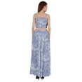 thumbnail image 4 of Bimba 2 Pcs Robe de Plage Sexy pour Femmes Imprimée Smockée Crop Top & Longue Jupe Ensemble, 4 of 7
