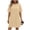 Khaki, variant on Axiiglly Womens T Shirt Dress Short Sleeve Crewneck Loose Fit Mini Summer Casual Dresses with Pockets, S-2XL