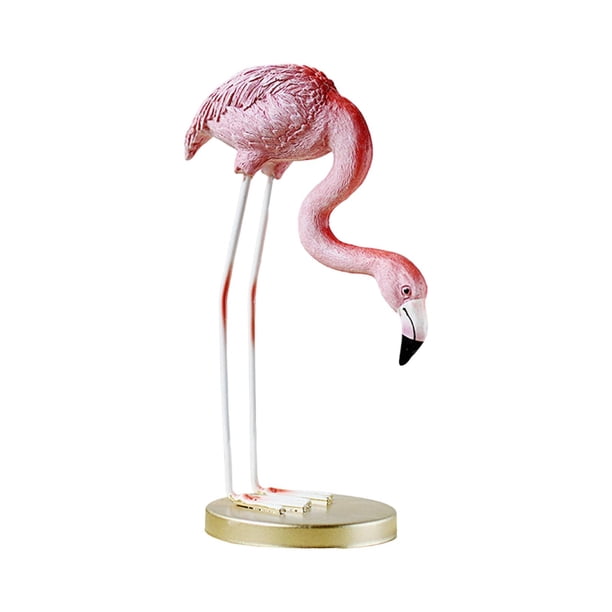 Escultura de pájaro, adorno para césped, estatua de flamenco para jardín, figura de resina para jardín 13x13x21cm
