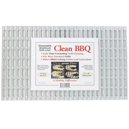 - Disposable Aluminum Grill Liner. Set of 12 Sheets of Grill Topper Clean BBQ - (Best Way To Clean The Grill Grate)