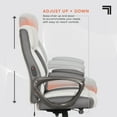 thumbnail image 6 of Sharper Image S-140 Massage and Heat Office Chair, White/Gray, 6 of 15