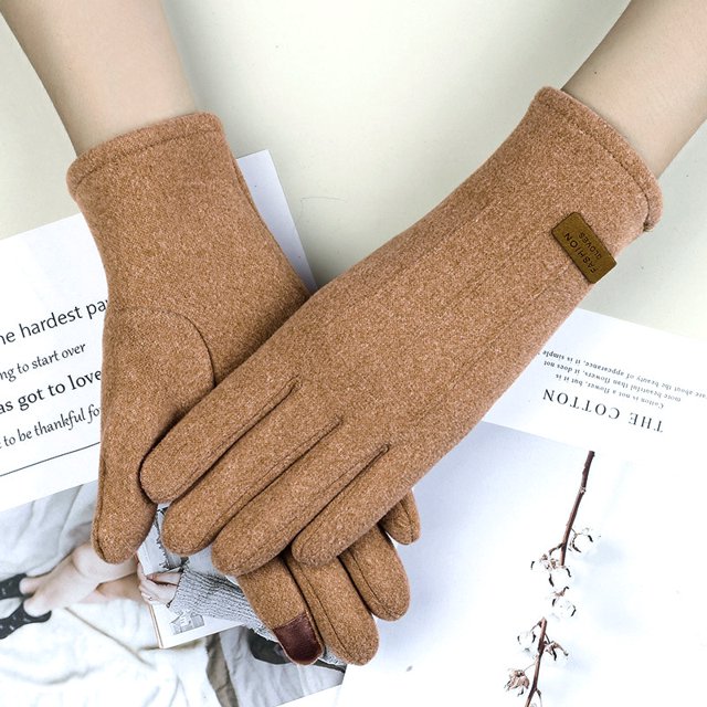 Guantes cálidos de otoño e invierno para hombres y mujeres, de terciopelo de conejo, de moda para exteriores, para montar a caballo, con forro polar, gruesos, a prueba de frío, con pantalla táctil