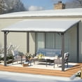 thumbnail image 6 of AECOJOY 10' x 12' Hardtop Gazebo, Heavy Duty Outdoor Gazebo with Galvanized Steel Sloping Roof, All Weatherproof Metal Gazebo Featuring Vertical Stripes for Patio, Backyard, and Lawns, 6 of 7