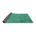 thumbnail image 2 of Ahgly Company Indoor Round Southwestern Turquoise Blue Country Area Rugs, 6' Round, 2 of 4