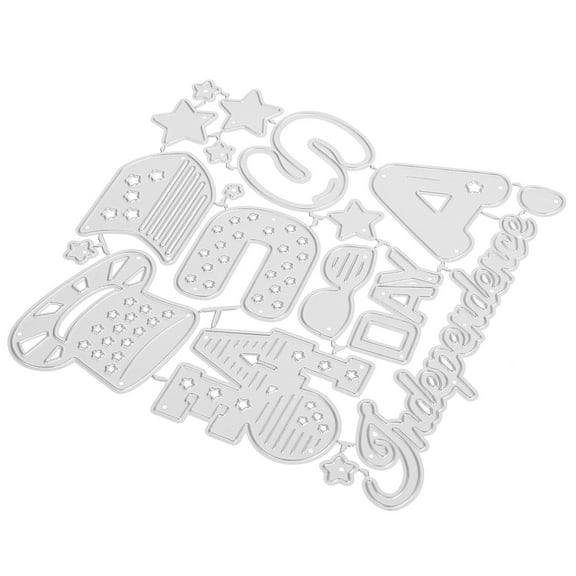 unbranded  Independence Day Die Card Making Cutting Dies Scrapbooking Silver
