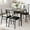 Grey, variant on Black Dining Table Set for 4, Kitchen Table and Chairs for 4,5 Piece Kitchen Dining Room Table Set,Space-Saving Wood Modern Rectangle Dinner Table Dinette Furniture for Breakfast Nook,Home Office