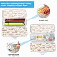 thumbnail image 5 of Plastic Pencil Box Large Capacity Pencil Boxes Clear Boxes with Snap-Tight Lid Stylish Office Supplies Storage Organizer Box Watercolor Farm Animals, 5 of 7