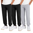 thumbnail image 2 of UACY Girls Sweatpants 3 Pack Fleece Athletic Joggers, Teen Sweat Pants with Zipper Pockets and Drawstring (Grey, 18-24 Months), 2 of 9