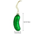 thumbnail image 2 of 4 colgantes navideños de pepino con cordón, bonitos adornos colgantes de pepino de cristal para árbol de Navidad., 2 of 7