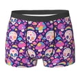thumbnail image 6 of Men's Boxer Briefs, cute rainbow mushroom Skull Soft Comfy Mens Underwear Boxer Briefs Breathable With Widen Waist, 6 of 7