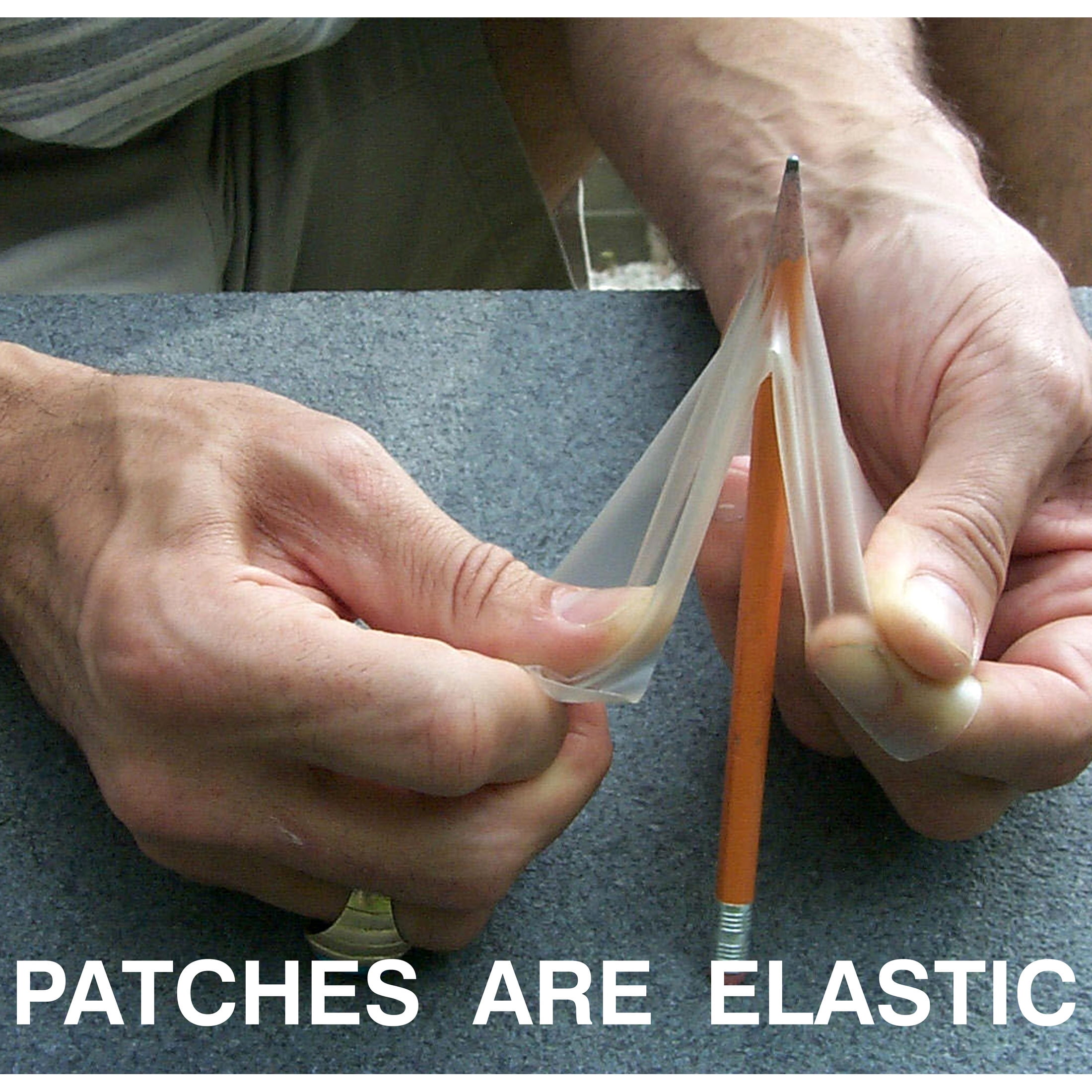 Tear-Aid Repair Patch Kit for Fabrics with Assorted Size Patches and Cleaning Pad