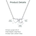 thumbnail image 6 of ChicSilver Heart Shaped Initial Necklace 925 Sterling Silver Letter Pendant Necklace Women's Jewelry Gift for Mom Girlfriend Wife, 6 of 8