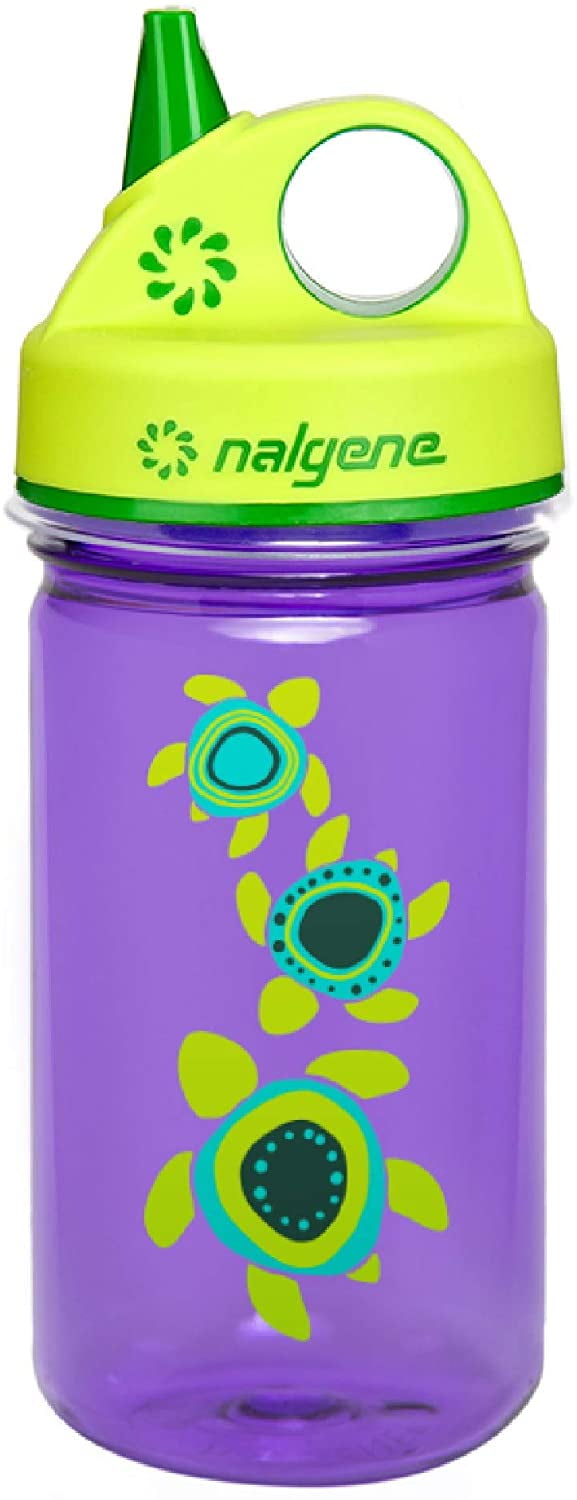 Dishwasher Safe Durable BPA and BPS Free Nalgene Kids Grip-N-Gulp Water Bottles 12 Ounces Leak Proof Sippy Cup Reusable and Sustainable