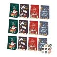 thumbnail image 4 of 12 bolsas de papel para regalo de Navidad, suministros para fiestas, envoltura portátil multifunción Estilo E, 4 of 9