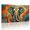 D, variant on XaaKee Majestic Elephant Portrait Canvas Art Prints Painted Ivory Textured Canvas Prints Wall Art Inner Framed 18*12Inch