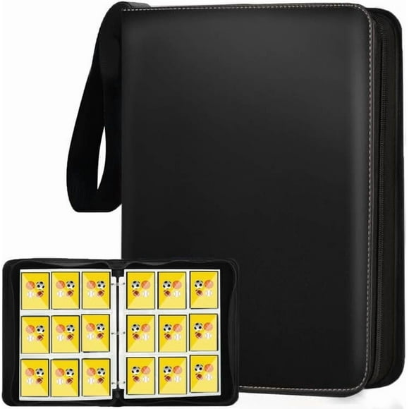 HZXC-Card Binder 9 Pocket, Trading Card Holder with 50 Removable Sleeves up to 900 Cards, Cards Storage Album for Hockey Baseball Soccer Basketball Collector