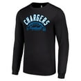 thumbnail image 2 of Men's Starter  Black Los Angeles Chargers Half Ball Team Long Sleeve T-Shirt, 2 of 3