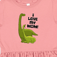 thumbnail image 4 of Inktastic I Love My Mom with Baby and Mommy Brontosaurus Girls Toddler Dress, 4 of 5