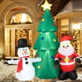thumbnail image 2 of Topbuy 6FT Tall Christmas Inflatables Tree with Santa Claus & Snowman Blow Up Christmas Tree Outdoor Decoration Lighted Xmas Holiday Party Decoration, 2 of 10