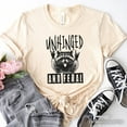 thumbnail image 6 of Unhinged and Feral Raccoon T-Shirt, Funny Rock Hands White and Natural Tee for Wild People, 6 of 6