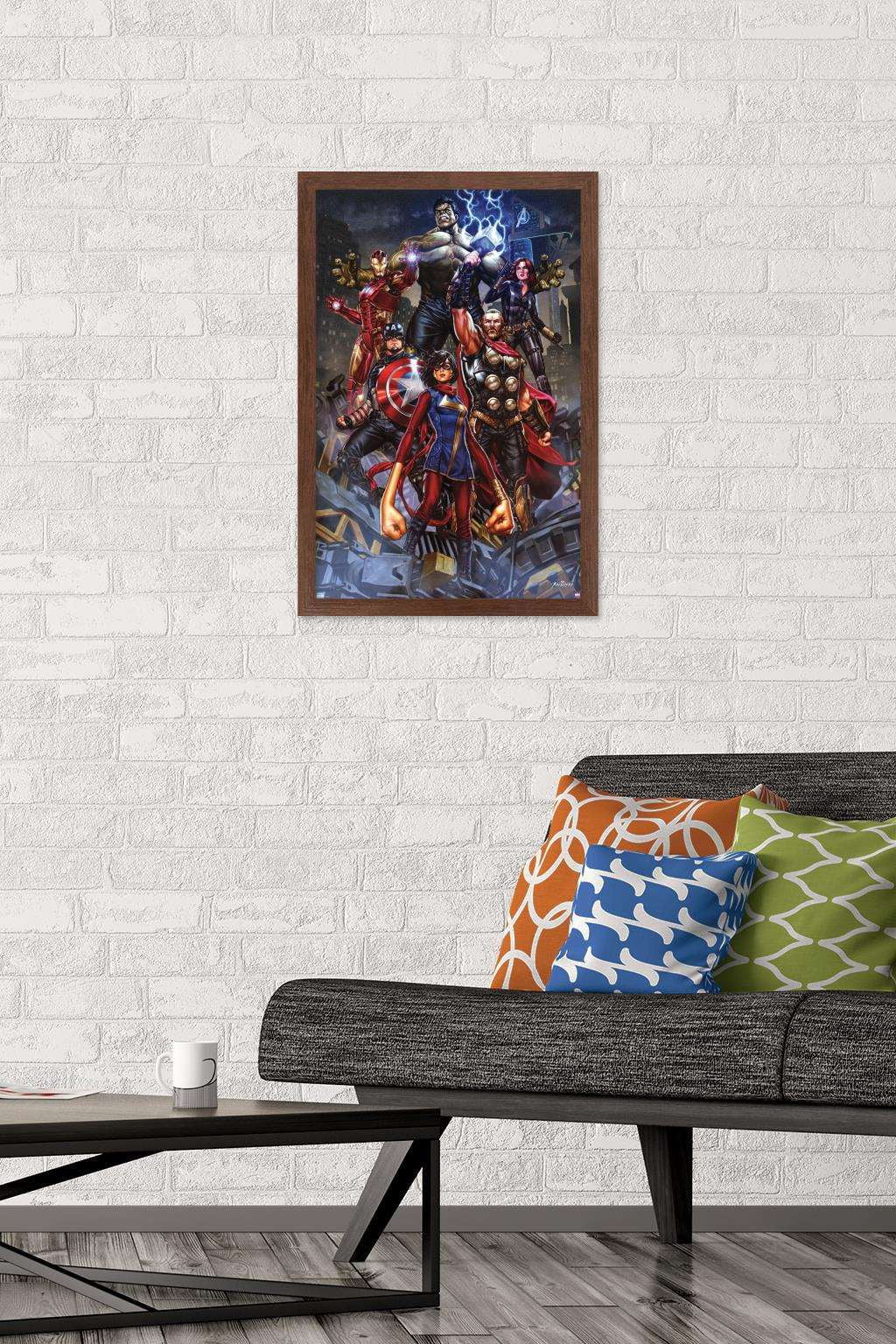 Marvel's Avengers - Unite Wall Poster, 14.725" x 22.375", Framed