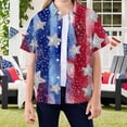 thumbnail image 2 of dmqupv Toddler Boy 4th of July USA Flag T Shirt Patriotic American Theme Independence Day Short Sleeve Tee Tops Blue,13-14 Years, 2 of 4