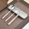 thumbnail image 3 of Birdeem 3-In-1 Stainless Steel Fork Spoon Chopsticks Set Travel Set with Plastic Case, 3 of 10
