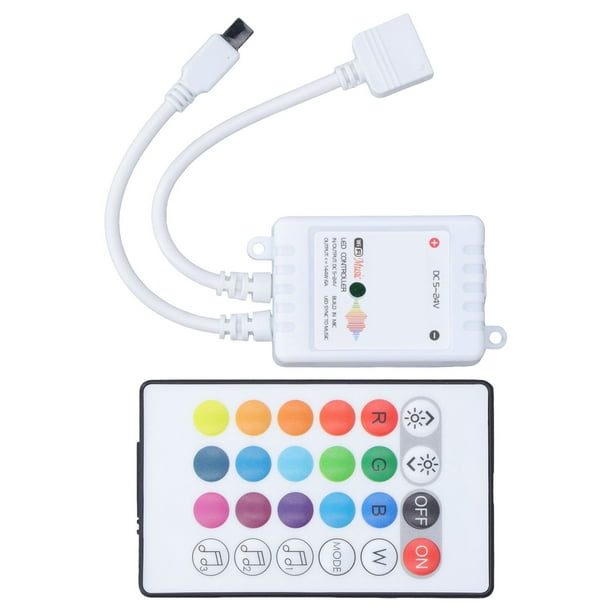 Controlador LED RGB Jadeshay 24 teclas Control remoto IR Durabilidad mejorada