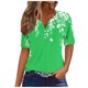 thumbnail image 1 of Camisetas Casuales de Mujer con Cuello en V Camiseta de Color Sólido, Manga Corta Casual Top para el Uso Diario, 1 of 4