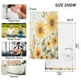 thumbnail image 6 of Yayeee 100% Cotton Hand Towels for Bathroom 16" x 28" Soft Absorbent Kitchen Towel, Beige Sunflowers, 6 of 7