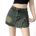 thumbnail image 2 of Mqqzkk Women Demin Skort Mini Skirts High Waisted Jean Shorts Fashion Stretchy Y2k Shorts, 2 of 8