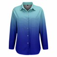 thumbnail image 5 of Endives Womens Shirts Gradient Color Casual Long Sleeve Button Down Blouse Shirt Womens Tops Spring Outfit, 5 of 6