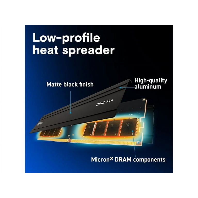 Crucial Pro 96GB (2 x 48GB) DDR5 5600 (PC5 44800) XMP 3.0 Crucial Pro 96GB (2 x 48GB) DDR5 5600 (PC5 44800) XMP 3.0